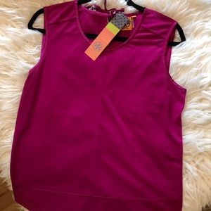 NWT Tory Burch Tank with tie back detail. Sz L